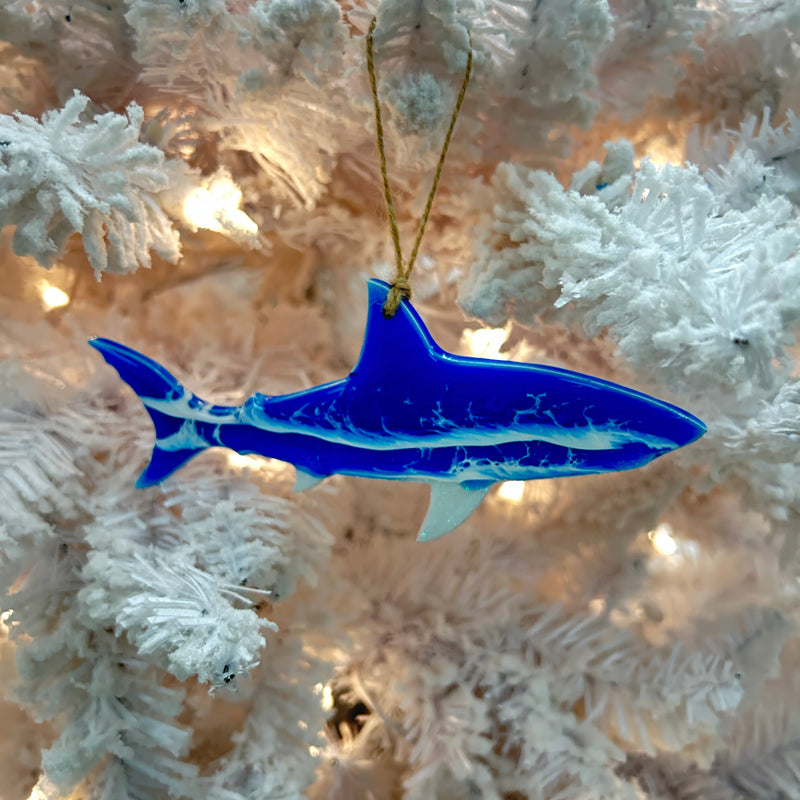 Assorted Shark Resin Christmas Ornaments