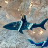 Assorted Shark Resin Christmas Ornaments