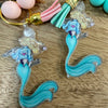 Keychain Bracelet with acrylic Mermaid Charm from Original Artwork