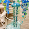 Assorted 24" Glass Jellyfish Sunshine & Sweet Peas Coastal Decor