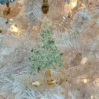 Assorted 4" Acrylic Coastal Tree Christmas Ornaments w/ Glass, Shells, Sand, & Resin Sunshine & Sweet Peas Coastal Decor