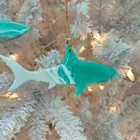 Assorted Shark Resin Christmas Ornaments