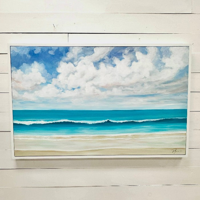 Original Seascape Painting - Sunshine & Sweet Pea's Coastal Decor