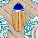 Small Surfboard Bamboo Charcuterie Board w/Resin