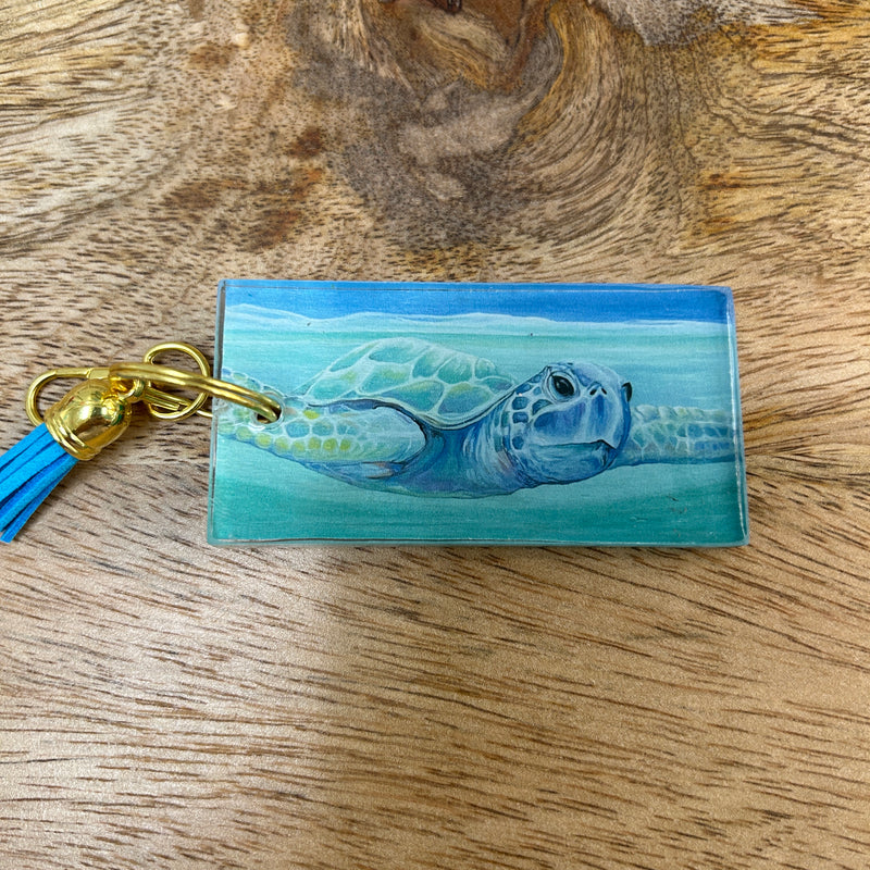 Coastal Themed Keychain from Original Artwork