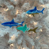 Assorted Shark Resin Christmas Ornaments Sunshine & Sweet Peas Costal Decor