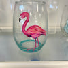 Assorted Ocean Inspired Hand Painted Stemless Wine Glasses - Sunshine & Sweet Pea's Coastal Decor