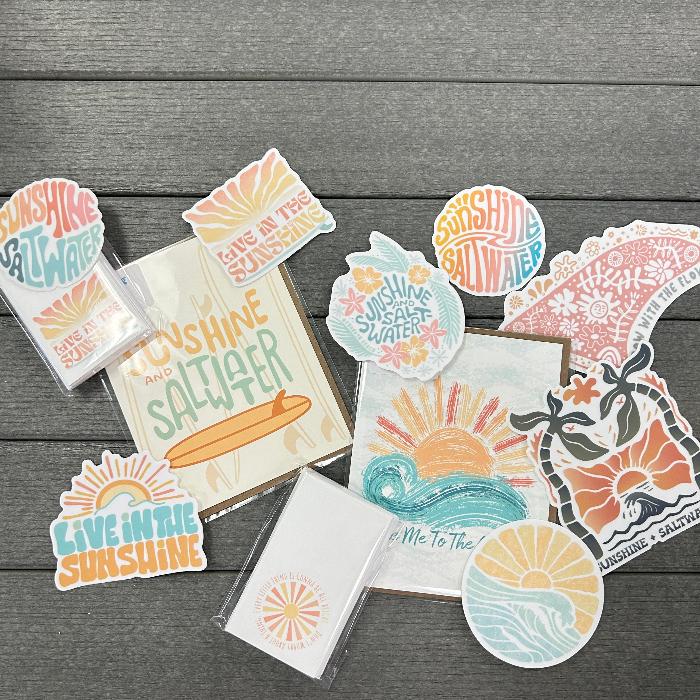 Assorted Greeting Cards w/ Matching Stickers – Sunshine & Sweet Pea's ...