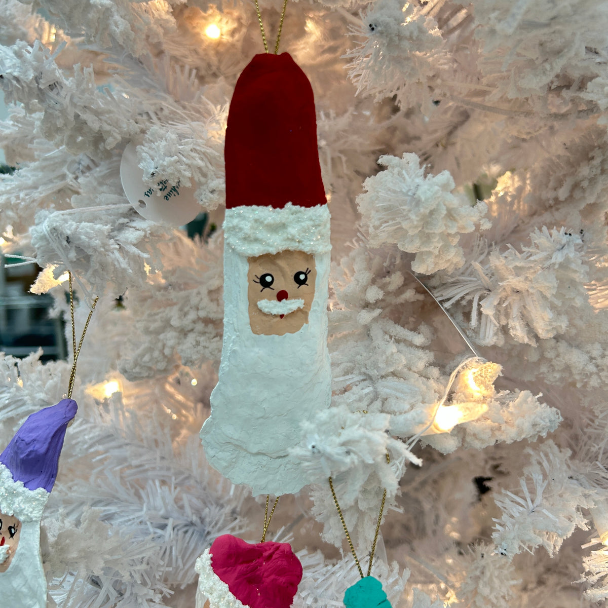 Assorted Oyster Santa Face Ornament Sunshine & Sweet Peas Coastal Decor