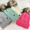 Women's Faux Fur Pom Beanie Hat with Sherpa Lining Sunshine & Sweet Peas Coastal Decor