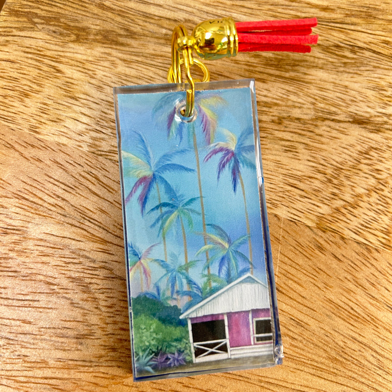 Coastal Themed Keychain from Original Artwork