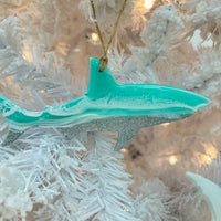 Assorted Shark Resin Christmas Ornaments