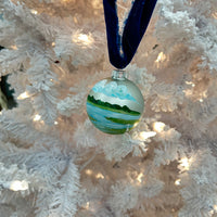 Assorted Hand Painted Light Green Shatter Proof Christmas Ornaments