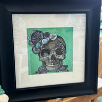 Framed Halloween Coastal Skull Prints Sunshine & Sweet Peas Coastal Decor