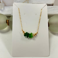 Multi Sea Glass Drop Necklace