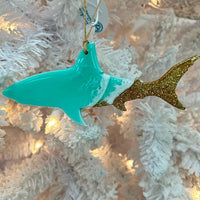 Assorted Shark Resin Christmas Ornaments Sunshine & Sweet Peas Costal Decor