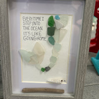 Assorted Whale Tail/ Mermaid Tail Sea Glass & Seashell Art