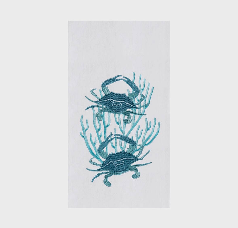 Two Blue Crabs Kitchen Towel