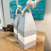 Rustic Wooden Buoy Bookend Set w/ Rope Handles Sunshine & Sweet Peas Coastal Decor