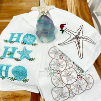 Coastal Christmas Flour Sack Towels Sunshine & Sweet Peas Coastal Decor
