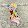 Brave, Wild, & Free as the Sea Mermaid Weatherproof Sticker - Sunshine & Sweet Pea's Coastal Decor