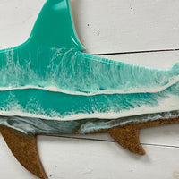 Assorted Beach Inspired Resin Sharks Sunshine & Sweet Peas Coastal Decor