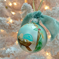 Assorted Hand Painted Light Green Shatter Proof Christmas Ornaments