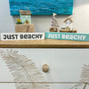 "Just Beachy" Shelf Sitter Sunshine & Sweet Peas Coastal Decor