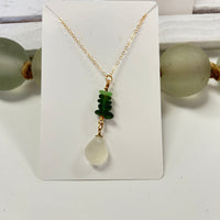 Multi Sea Glass Drop Necklace