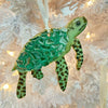 Assorted Sea Turtle w/Glitter, resin, & Glass Embellishment Christmas Ornaments Sunshine & Sweet Peas Coastal Decor