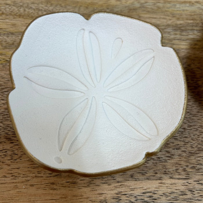 Polymer Clay Sand Dollar Trinket Dish Sunshine & Sweet Peas Coastal Decor