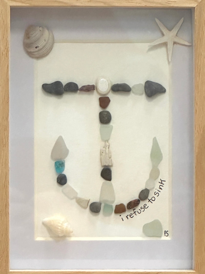 Anchor Sea Glass Art