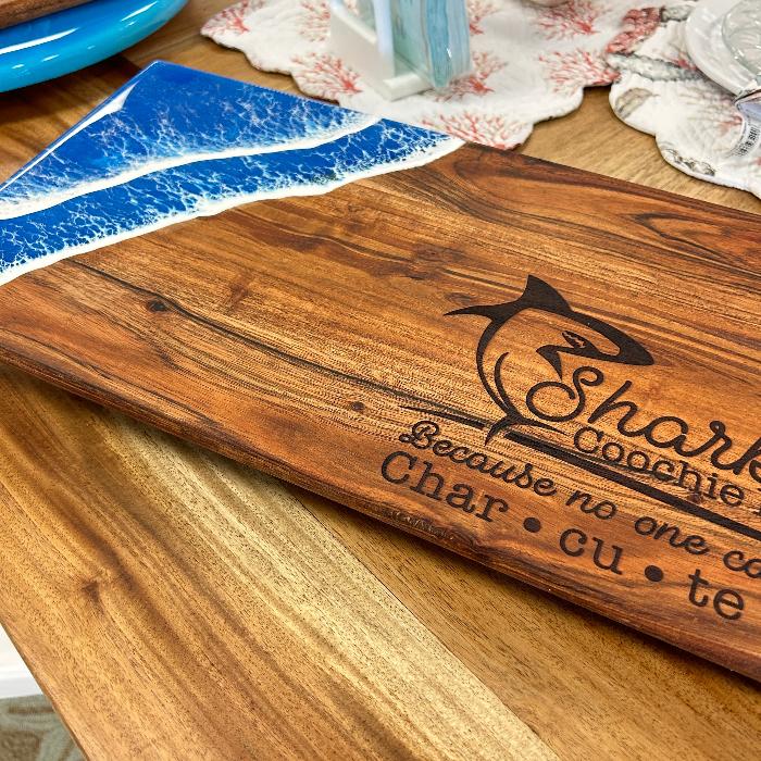 Assorted Shark Resin Charcuterie/Serving Boards Sunshine & Sweet Peas Costal Decor