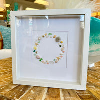 Wreath Sea Glass Shadow Box Art