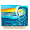 Beach Sunrise/Sunset  Cresting Wave Original Painting Sunshine & Sweet Peas Coastal Decor