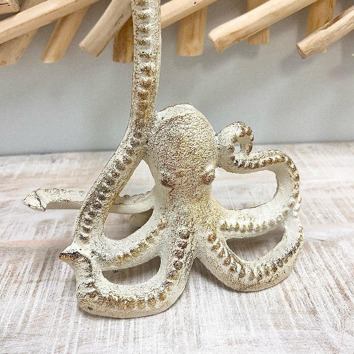 Cast Iron Octopus Paper Towel Holder Sunshine & Sweet Peas Coastal Decor