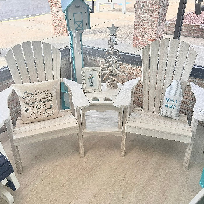 Seashell Poly Outdoor Furniture Settee - Sunshine & Sweet Pea's Coastal Decor