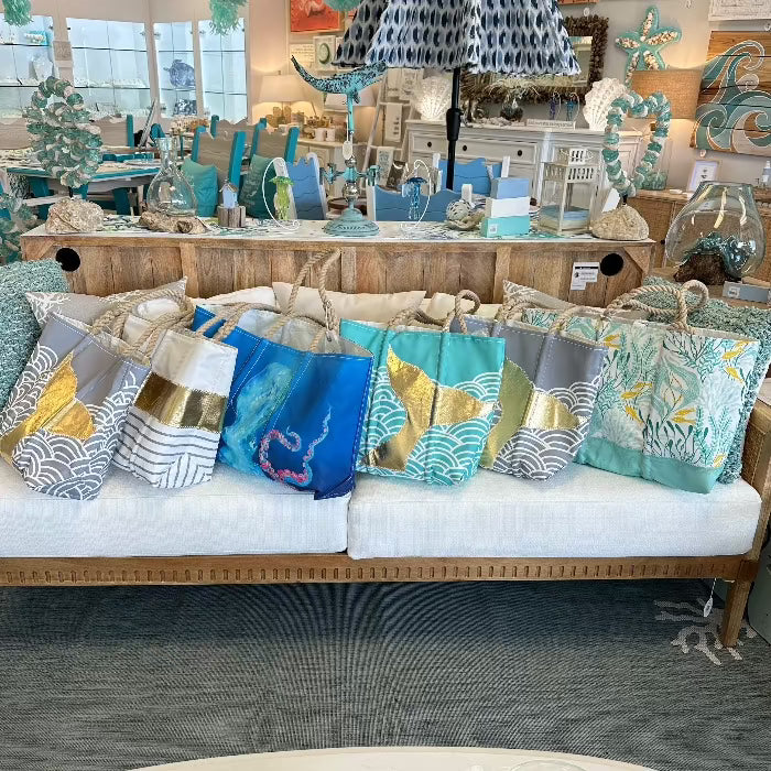 Sea Bags (Recycled Sails)- Assorted Designs and Styles Sunshine & Sweet Peas Coastal Decor