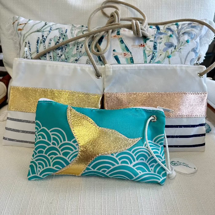 Sea Bags (Recycled Sails)- Assorted Designs and Styles Sunshine & Sweet Peas Coastal Decor