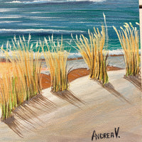 Sunrise/Sunset on the Dunes Inspired Beach Painting Sunshine & Sweet Peas Coastal Decor