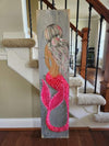 Custom Mermaid on Wood w/Matte Finish & Embellishments Commission