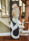 Custom Mermaid on Wood w/Matte Finish & Embellishments Commission