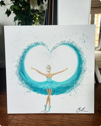 Custom Dancer Paintings on Canvas w/Glass Embellishments