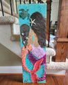 Custom Mermaid on Wood w/Matte Finish & Embellishments Commission