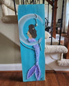 Custom Mermaid on Wood w/Matte Finish & Embellishments Commission