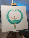 Custom Dancer Paintings on Canvas w/Glass Embellishments