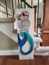 Assorted Mermaid Paintings on Wood w/Glass Embellishments