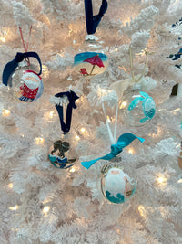 Assorted Hand Painted Clear Shatter Proof Christmas Ornaments