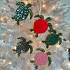 Assorted Sea Turtle w/Glitter, Resin, & Glass Embellishment Christmas Ornaments Sunshine & Sweet Peas Coastal Decor