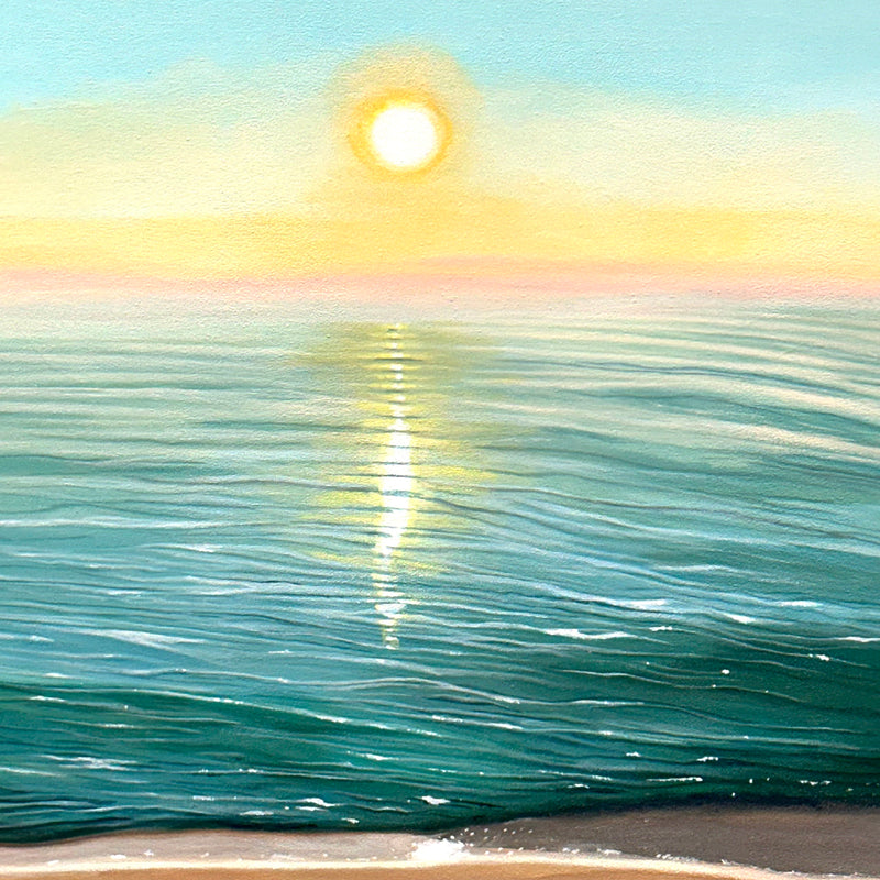 Morning Glow Sunrise Inspired Beach Painting